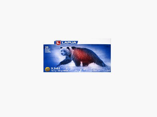 Lapua 20 cartouches 9,3x62 Mega 285gr E433