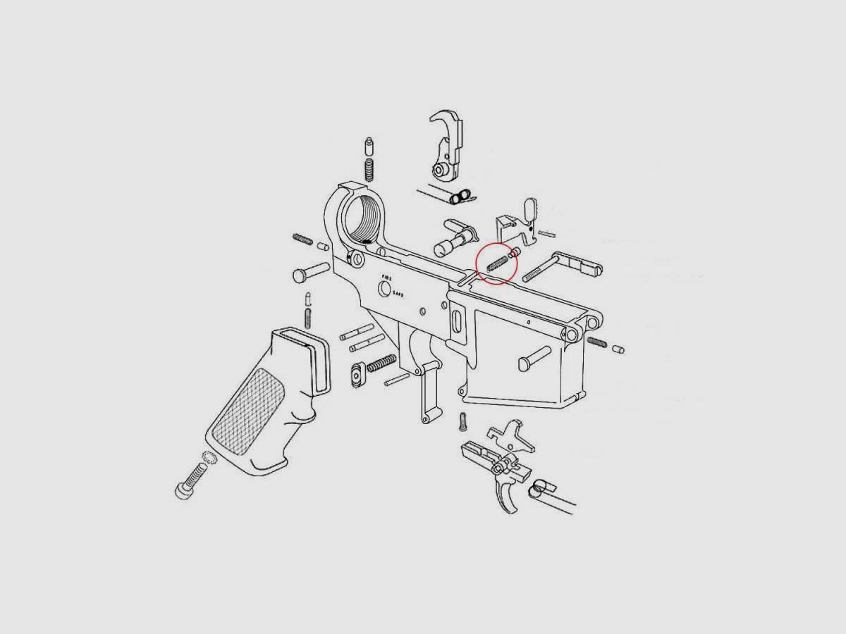 Eemann Tech AR-15 Sprężyna zatrzasku zamka, zdjęcie 3 z 3