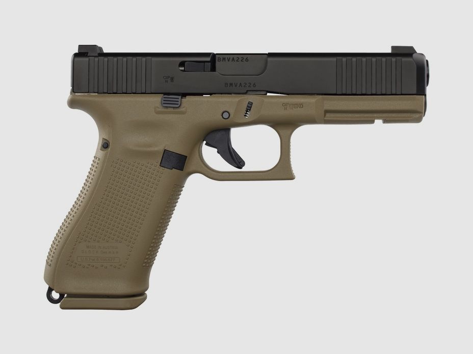 Glock Pistole G17 Gen5 FS FR Coyote 9 mm Luger 4,5" / 11,4 cm, Standard
