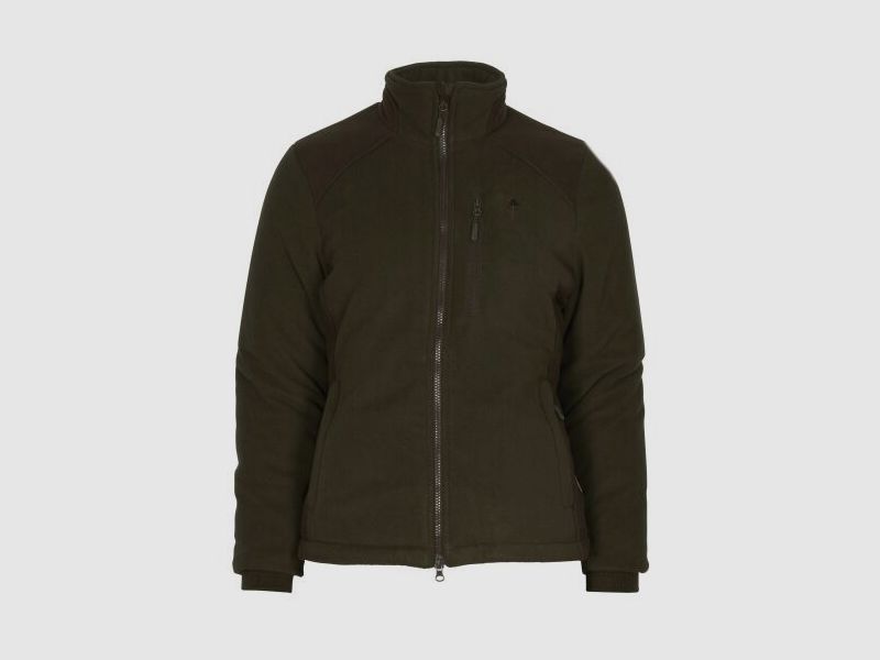 Pinewood Damen Wattierte Fleecejacke Harriette Green/Suede Brown XXL