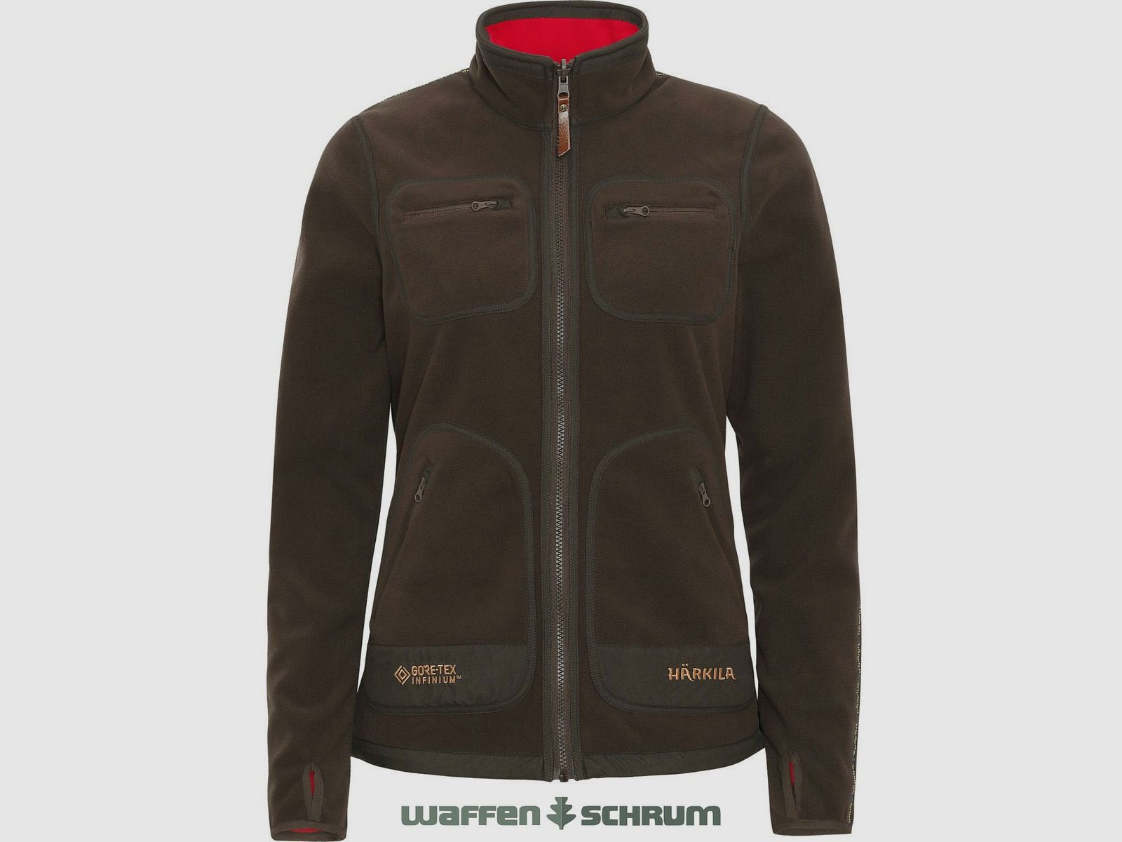 Härkila Fleecejacke Kamko Brown/Red