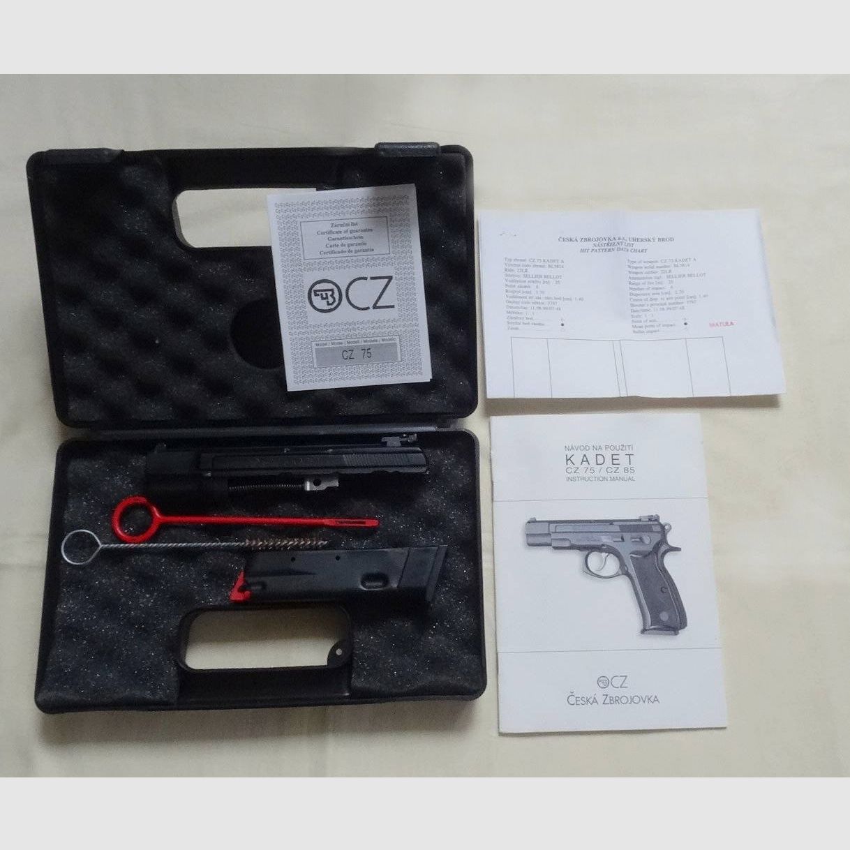 Système interchangeable CZ 75 Kadett en calibre 22 lr
