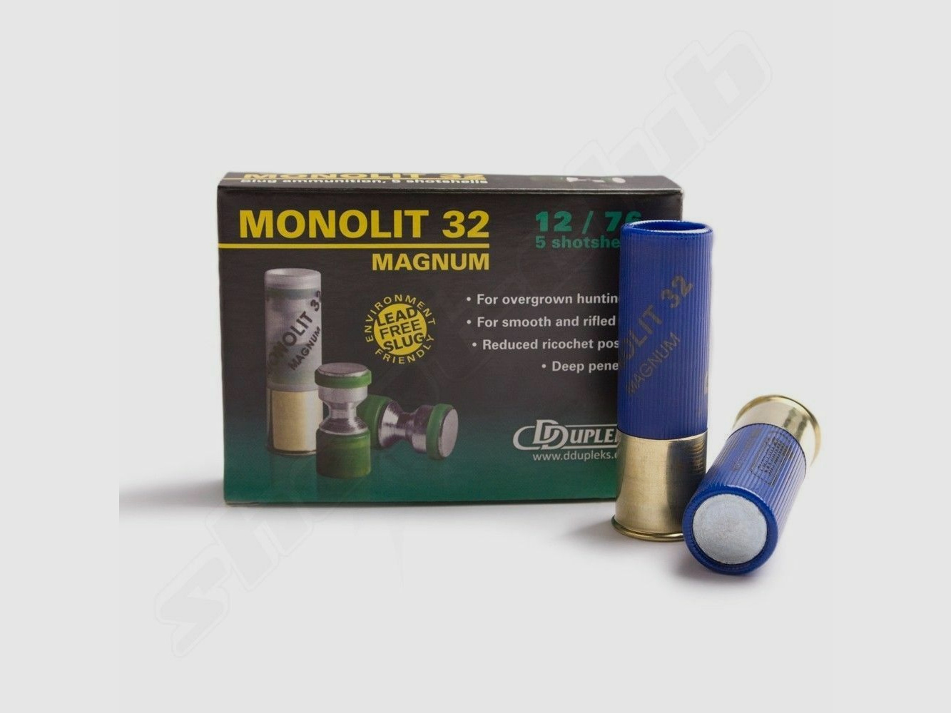 DDupleks Flintenlauf-, Jagdpatronen DDupleks Monolit 32 Magnum