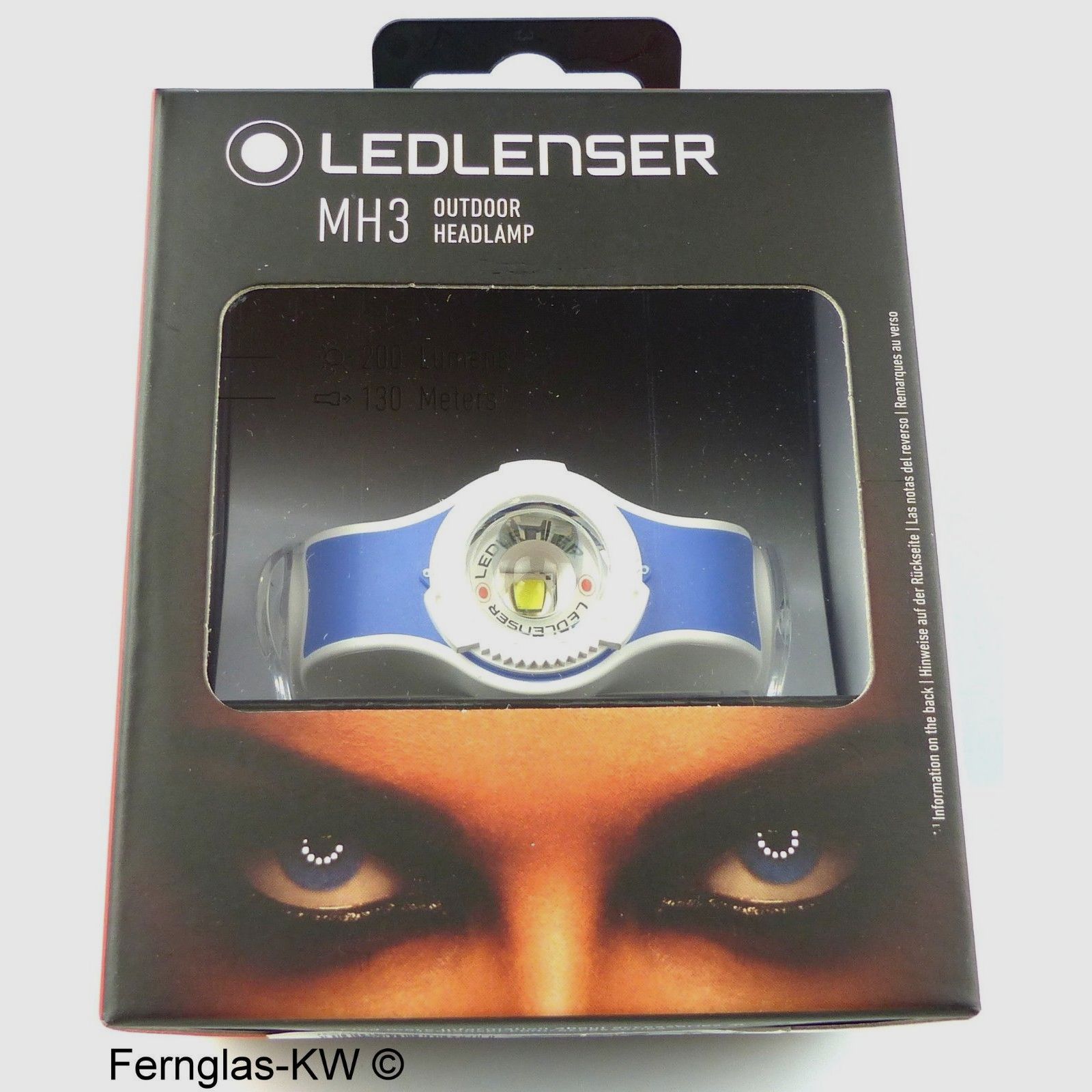Ledlenser 501594 LED Kopflampe Stirnlampe MH3 Blau Weiß Leuchtkraft 200 Lumen