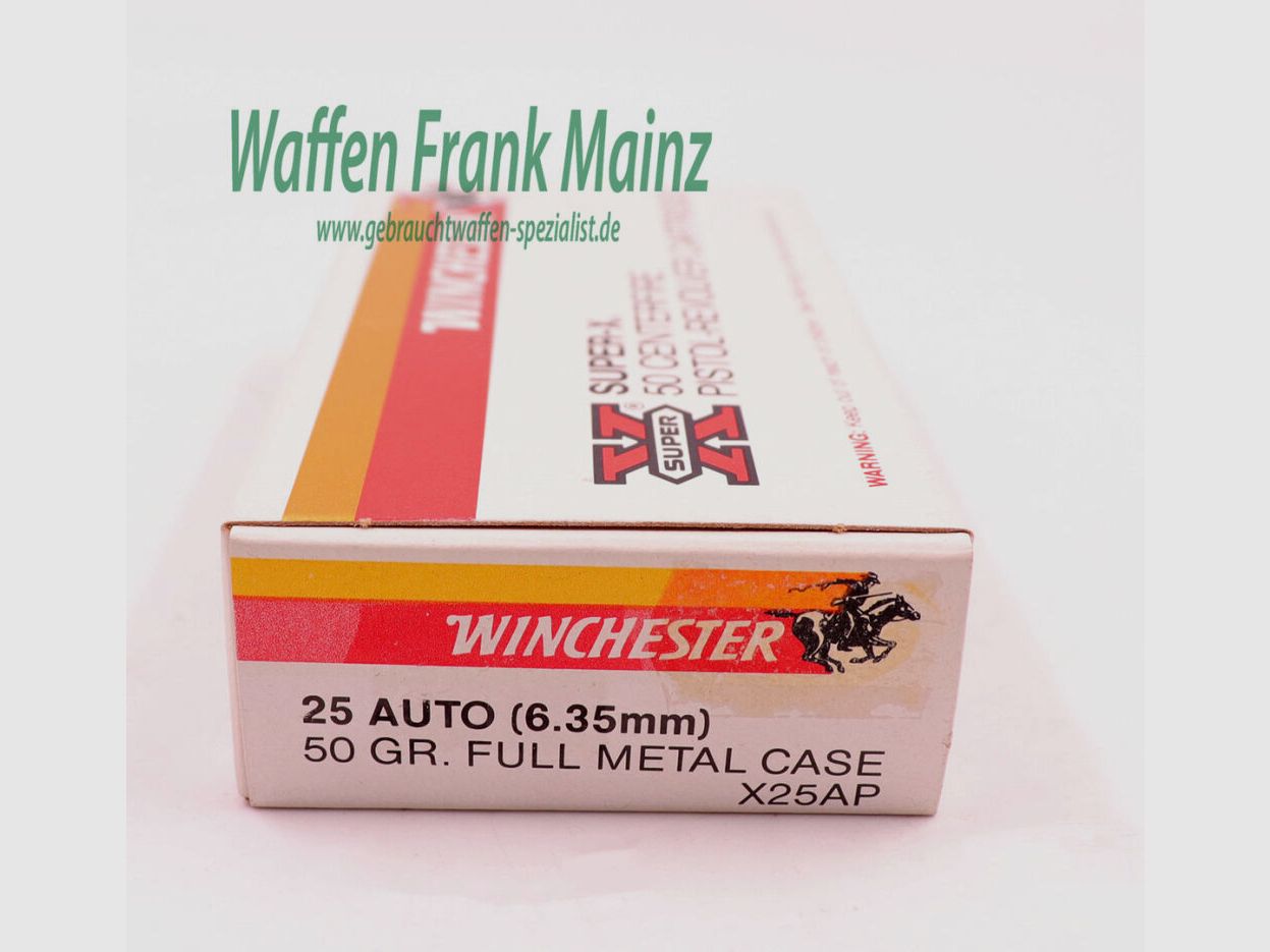 Winchester - USA Super-X Full Metal Case X25AP 6,35mm Browning/25ACP