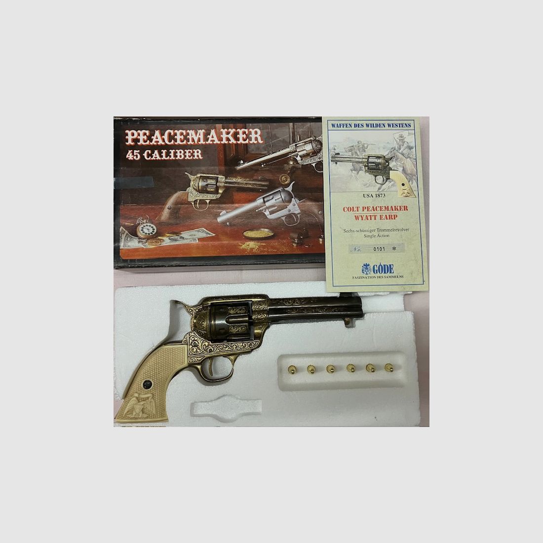 Colt Peacemaker Caliber .45, Modell Wyatt Earp. Mit Göde Zertifikat