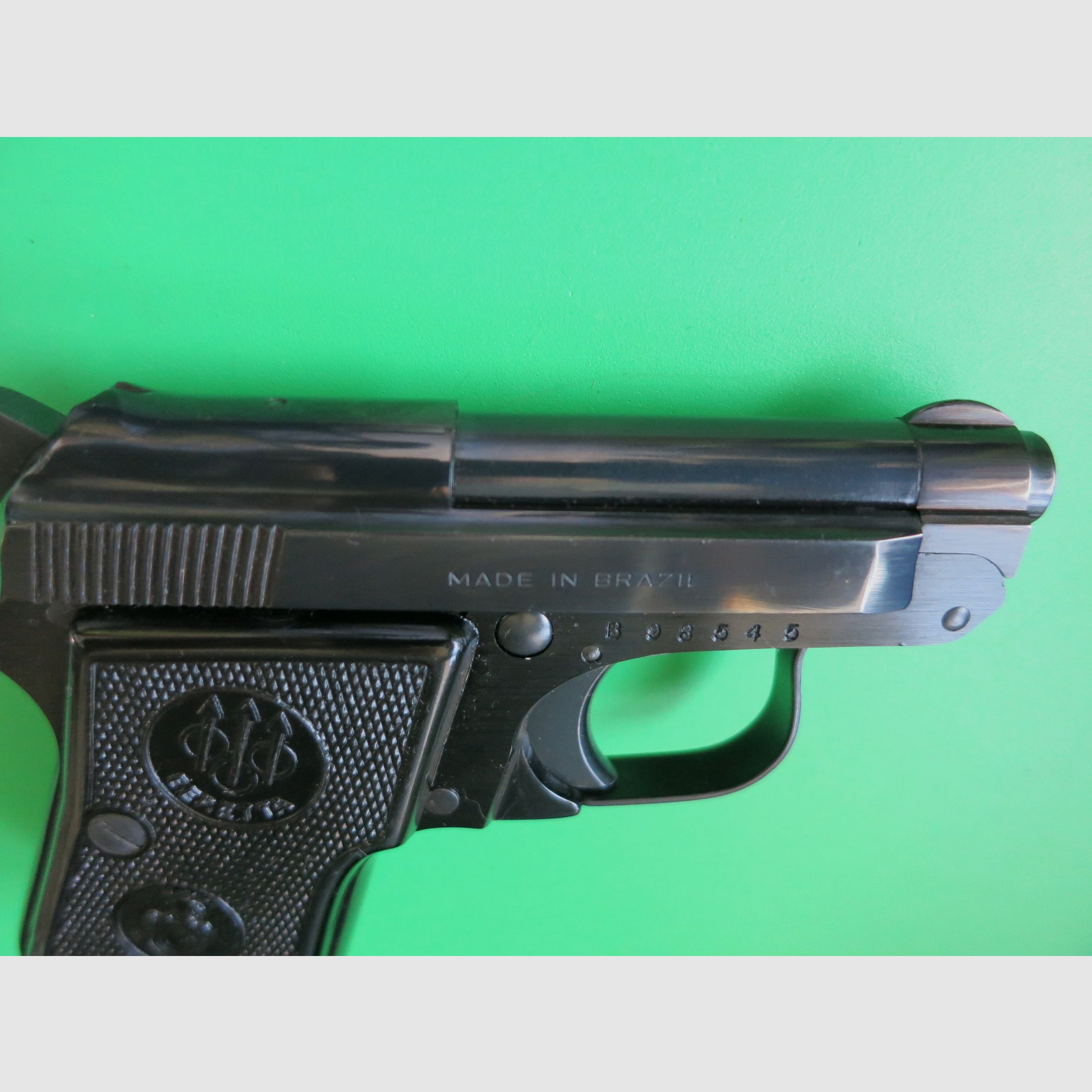 Pietro Beretta 950B pistolet à percussion semi-automatique à bascule 6,35 Browning « MADE IN BRAZIL », comme neuf       #55