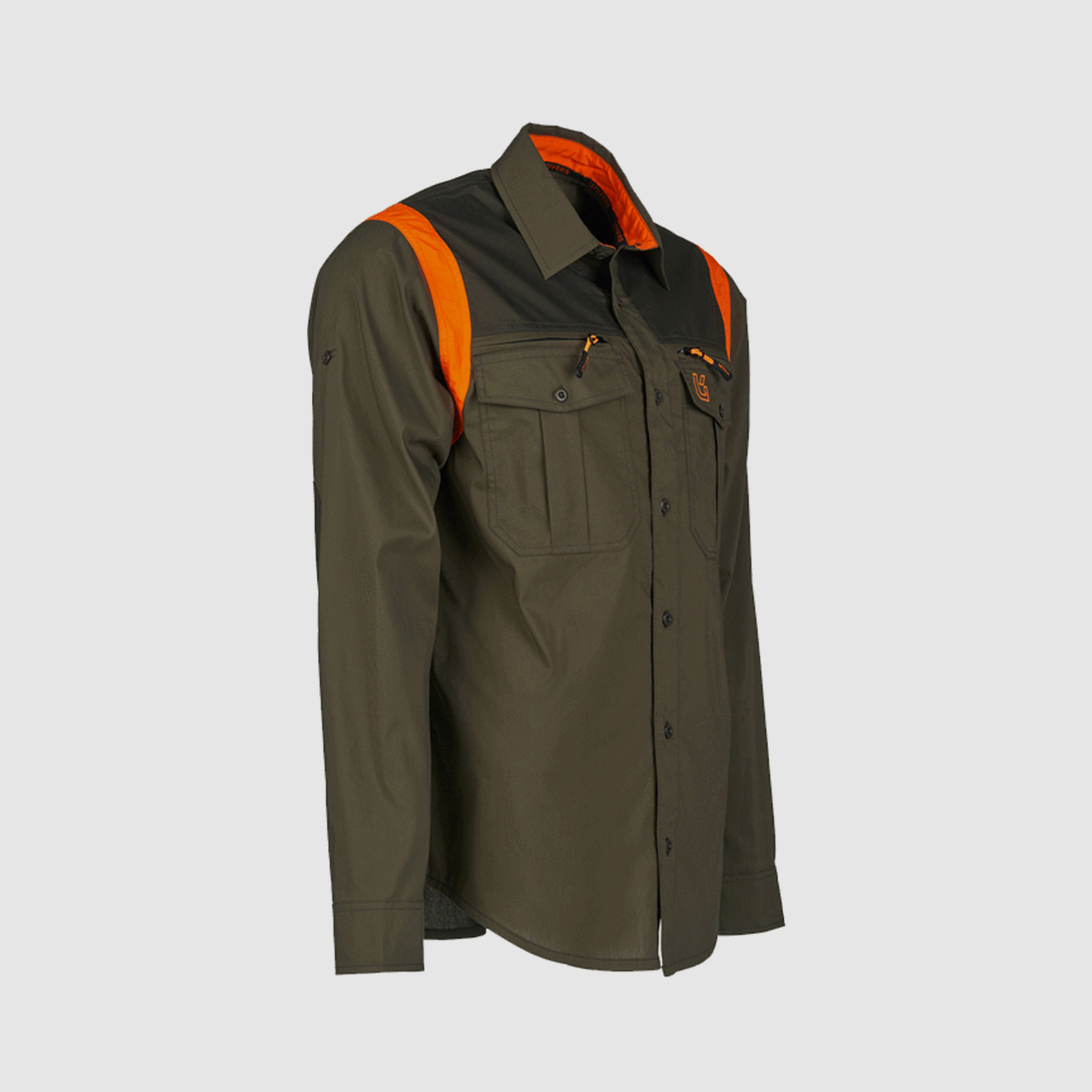 UNIVERS – Overhemd VALLEY Groen/Oranje, afbeelding 4 van 6