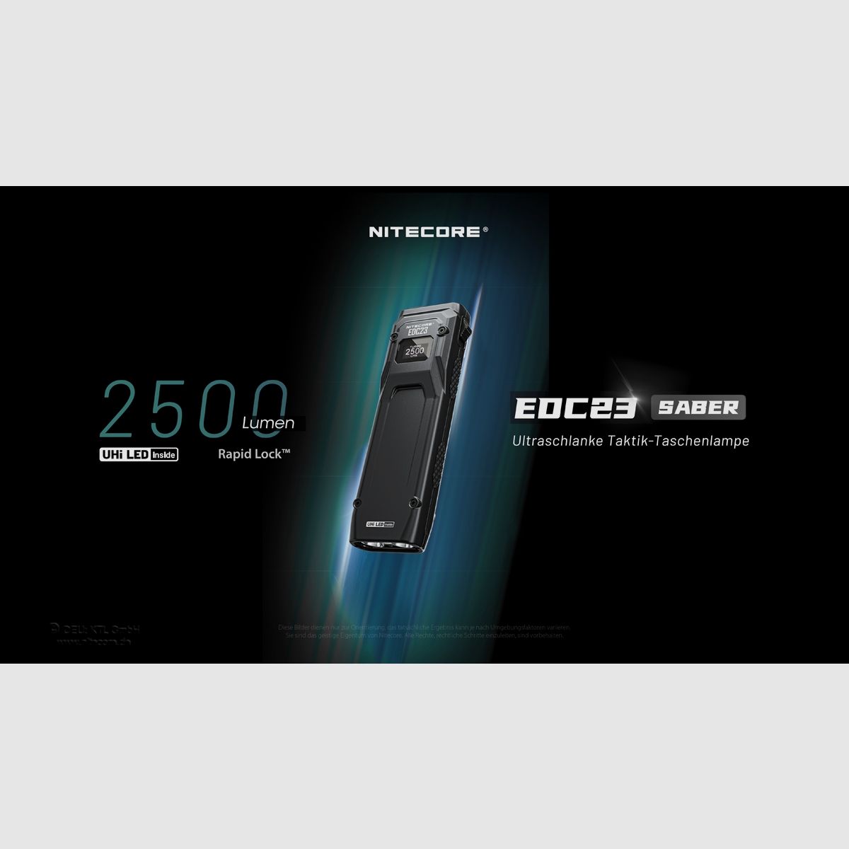 Nitecore EDC23 SABER - 2500 lumen, immagine 2 di 12
