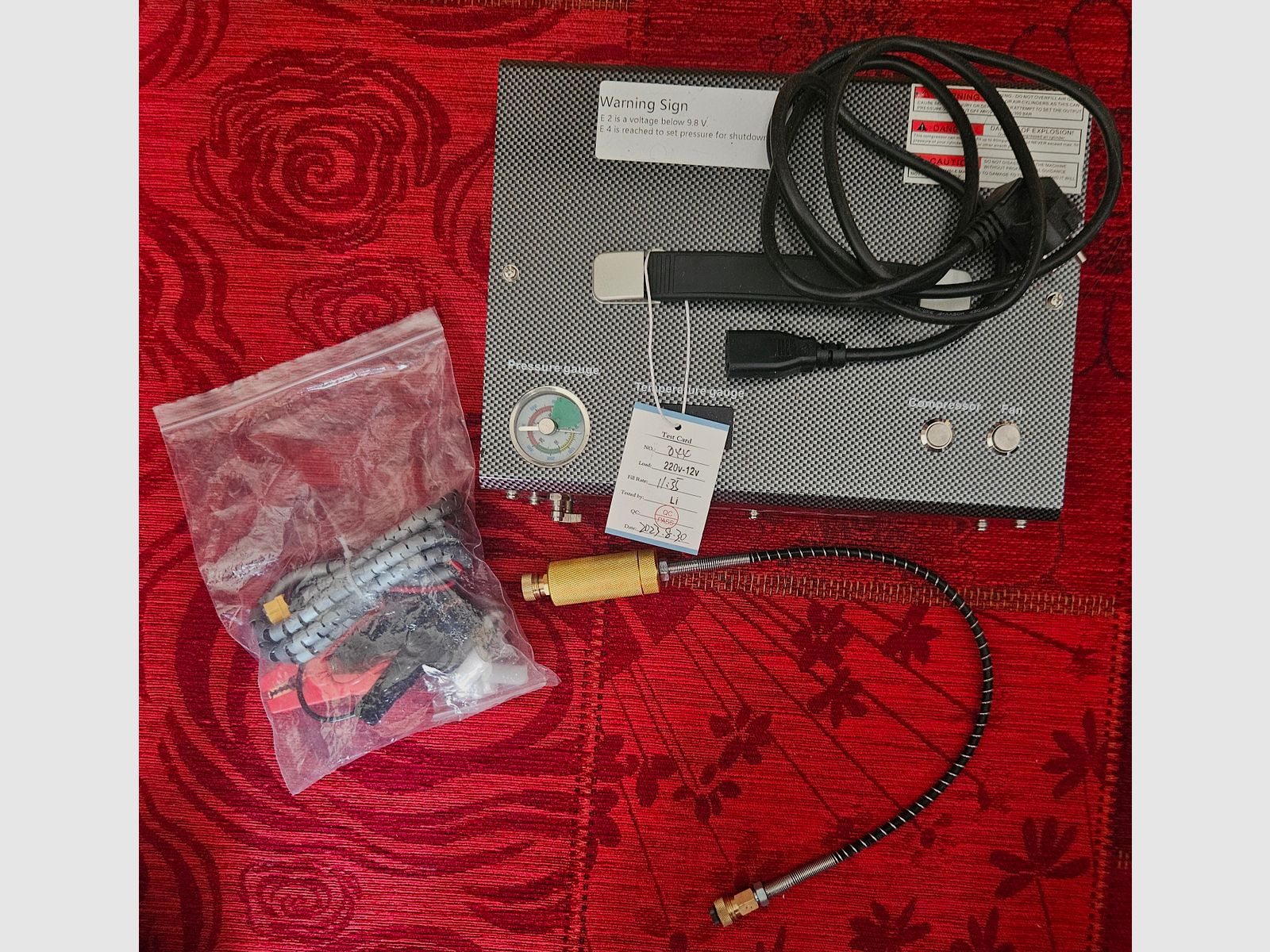 Compressore ad alta pressione 310 bar disattivabile con accessori