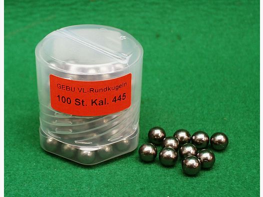 GEBU round balls cal. 445 (100 pieces)