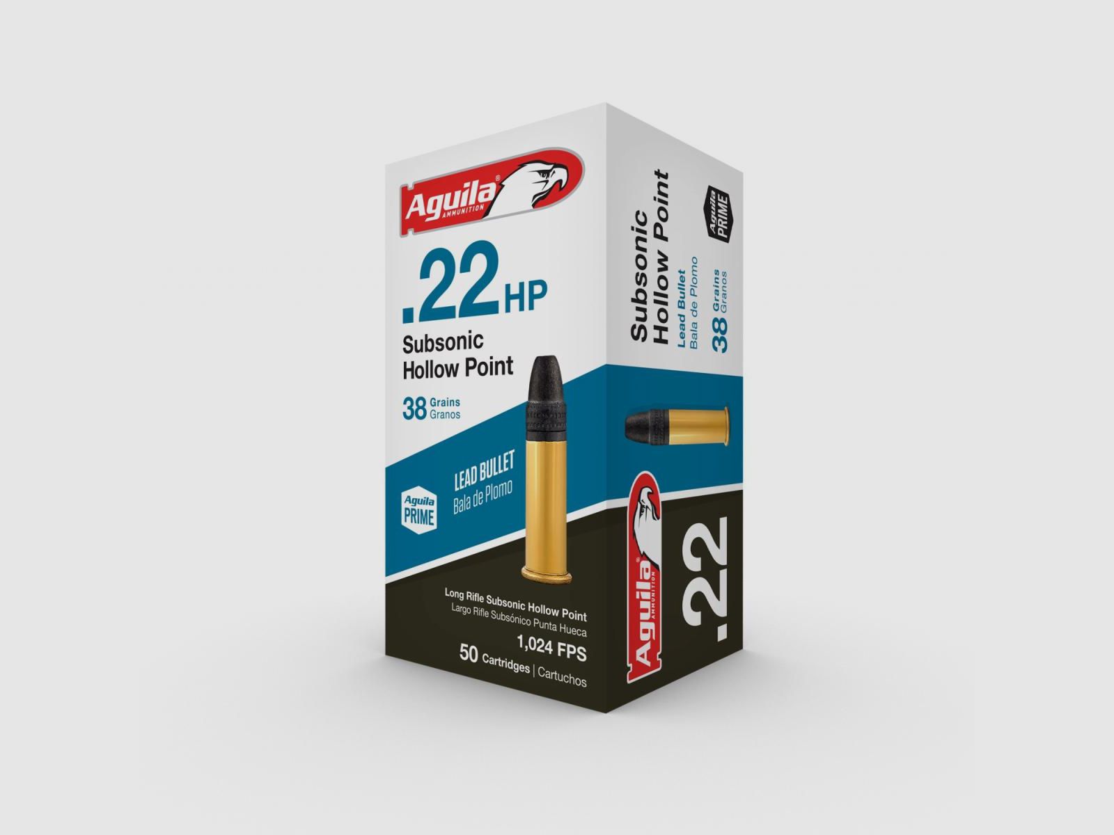 Aguila Subsonic .22 LR 38GR HP 50 cartucce