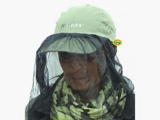 HTG Chapeau vert avec filet anti-moustiques