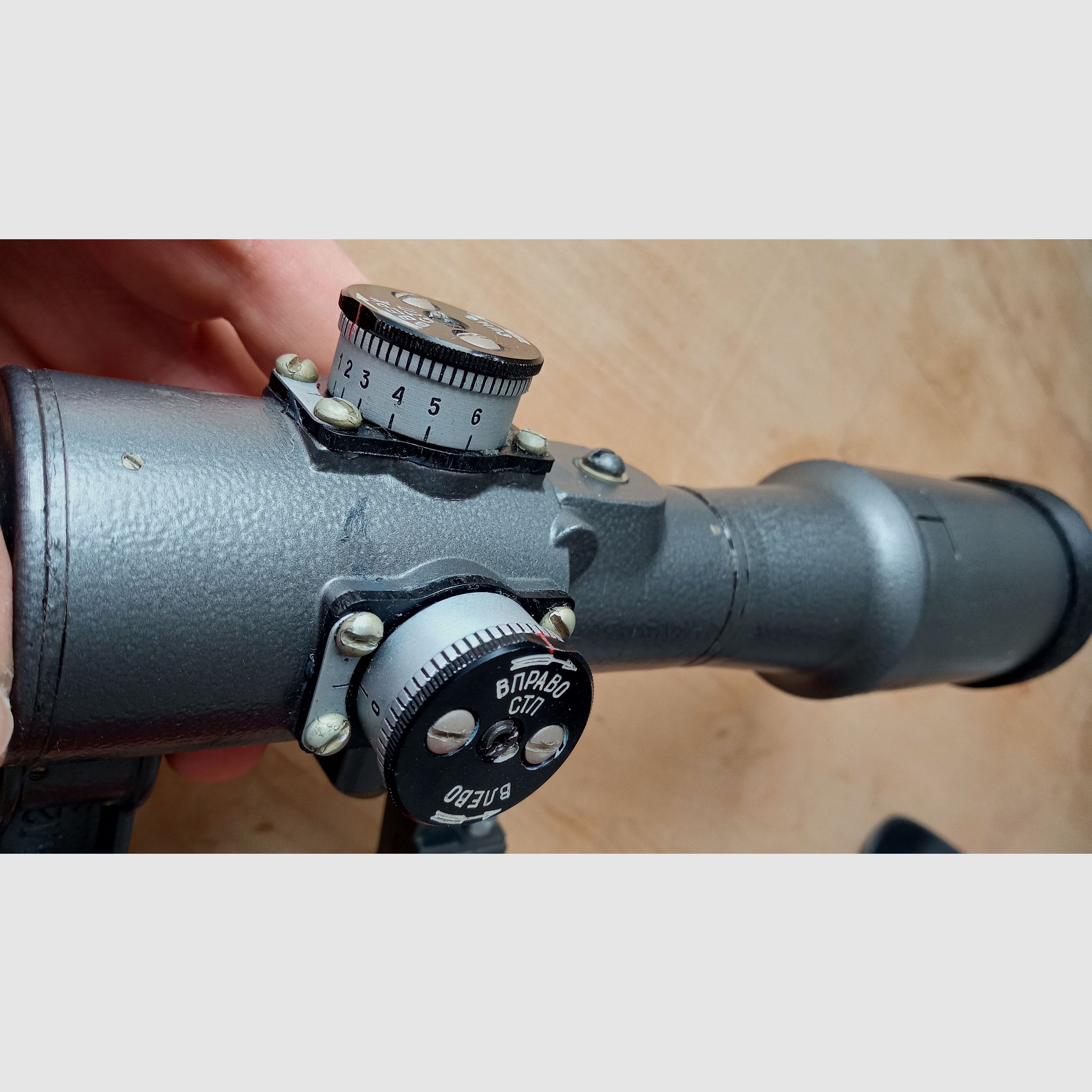 Offre d’échange : 6x36-1 russe NPZ PO avec pince universelle pour rail latéral AK et SVD / très bon état / éclairage fonctionne // lunette Optik AKM AK74 AK-100 / Saiga / Tigr / PSL