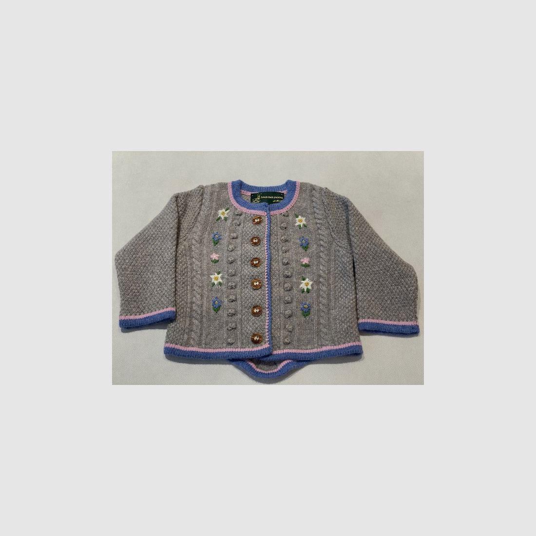 Gilet pour enfants en laine mérinos gris clair, image 1 sur 2