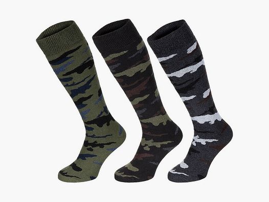 Wintersocken / Strümpfe "Esercito" lang 3er Pack (39-42) tarn