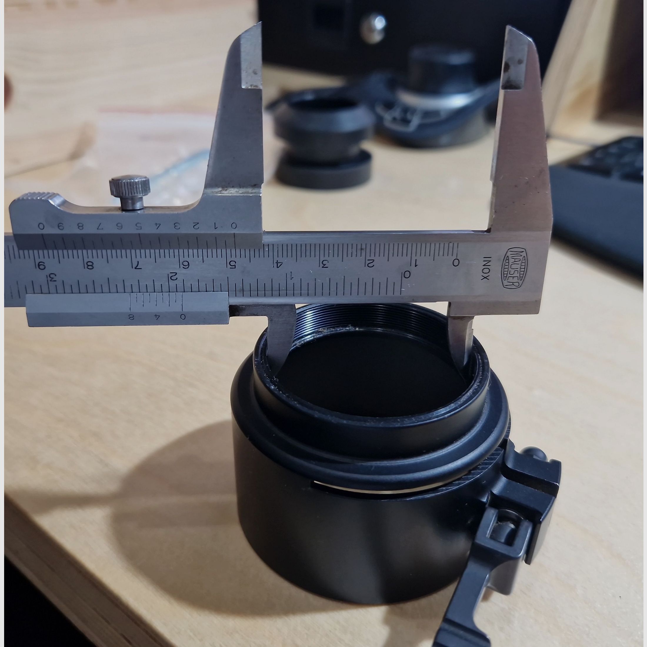 Vorsatzadapter für Restlichtverstärker oder Wärmebild D62 M49x0.75