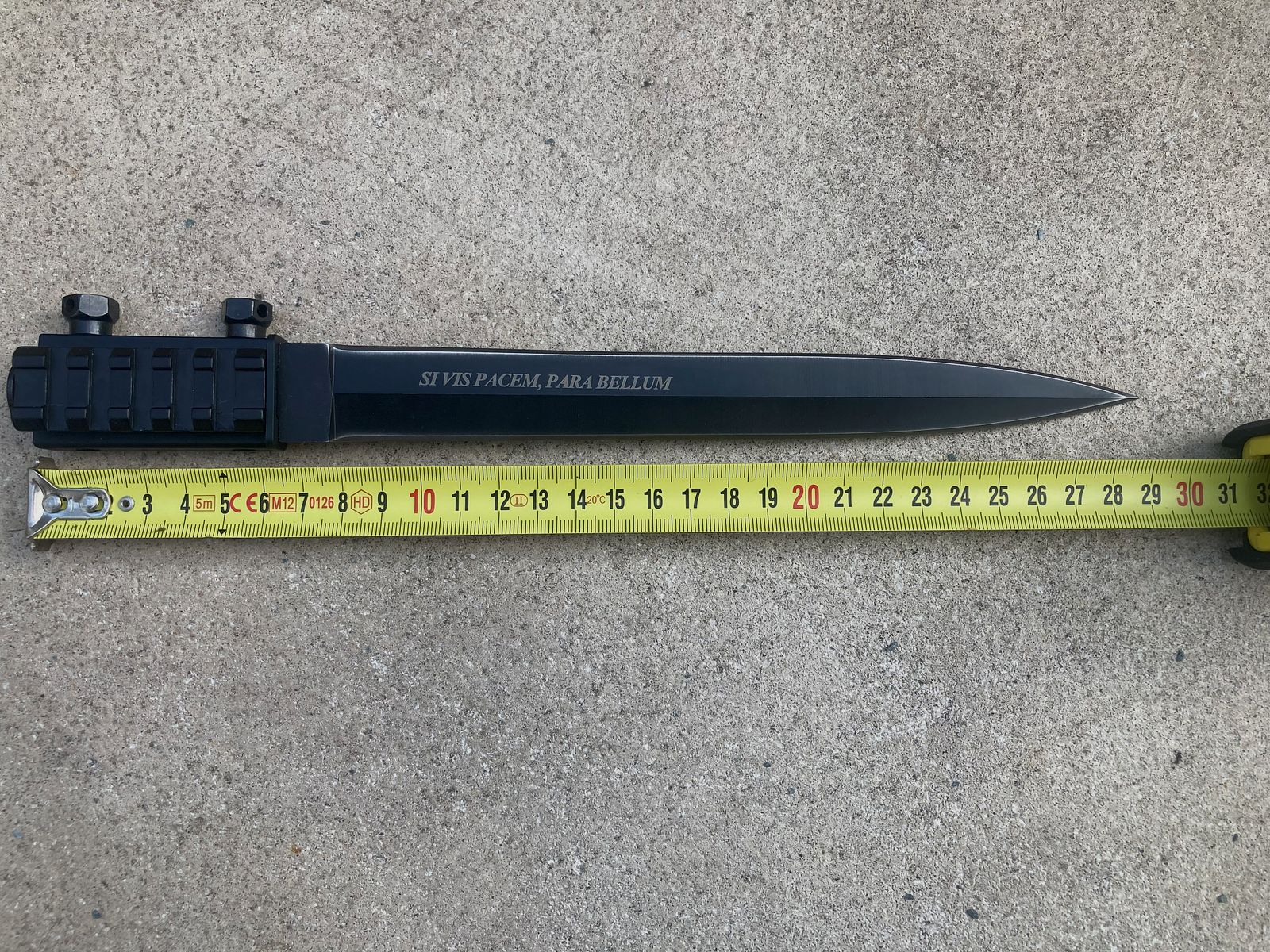 Universal Picatinny bayonet made of stainless steel, among others for Umarex HDR HDP HDB HDS, First Strike, Byrna, Tippmann TiPX Home Defence crossbow etc.