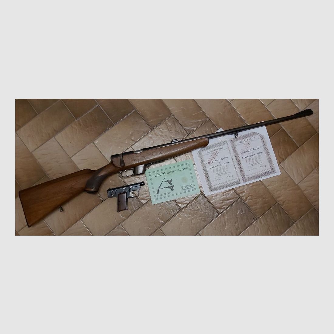 Römerwerk AG Suhl / Turingia Rifle de pistola Römer Patente Gerstenberger-Moritz