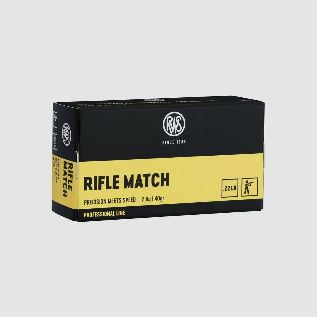 RWS Rifle Match 2,6g/40grs przy 50 .22lr