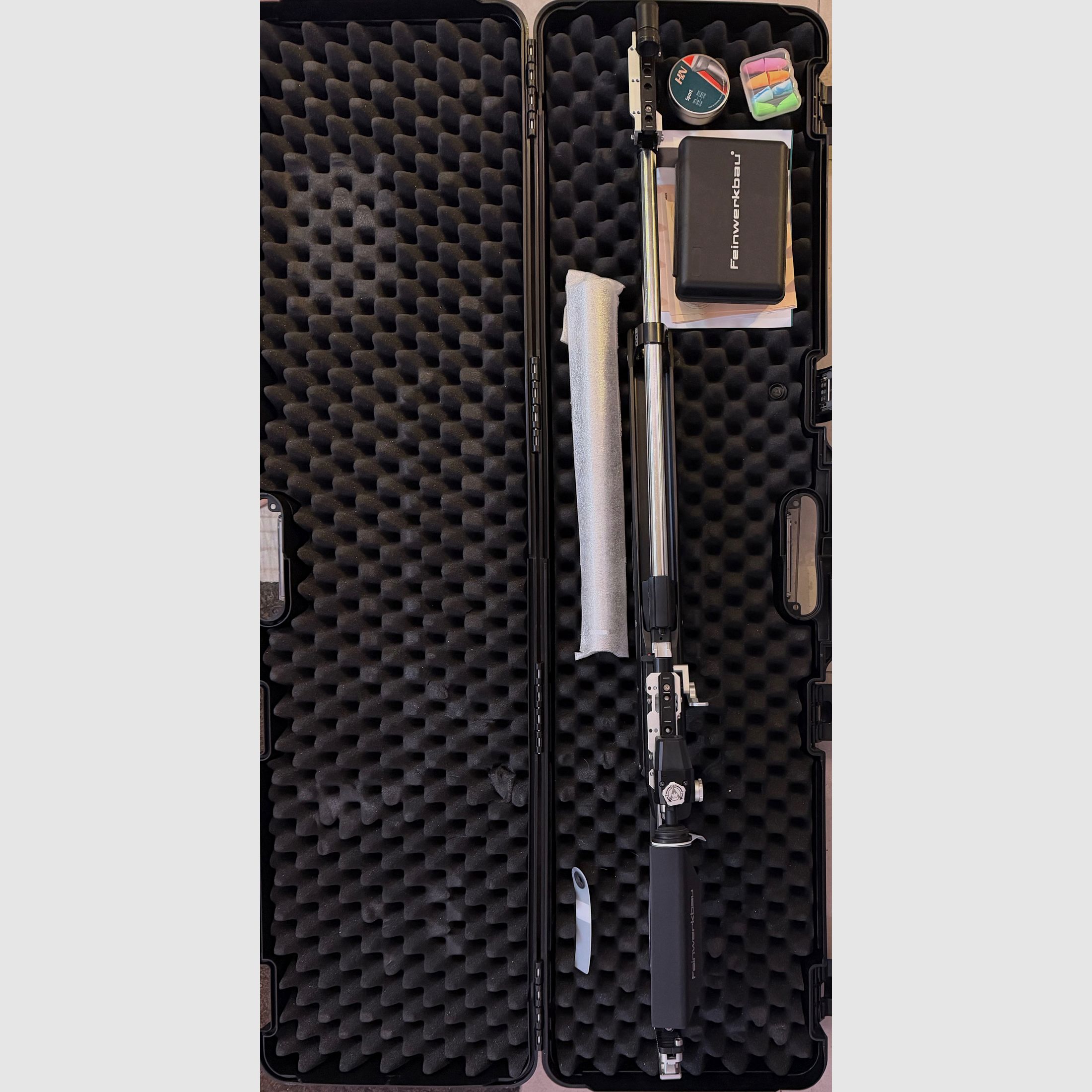 Feinwerkbau 800 Alu Silber/Sch Schaftkappe Comfort-Line / Grifgröße M