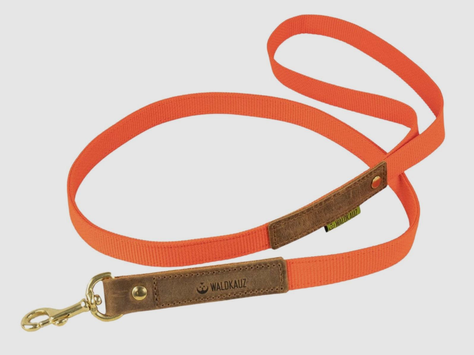 Waldkauz Führleine ''Wadenbeißer'' / Länge 120cm Orange