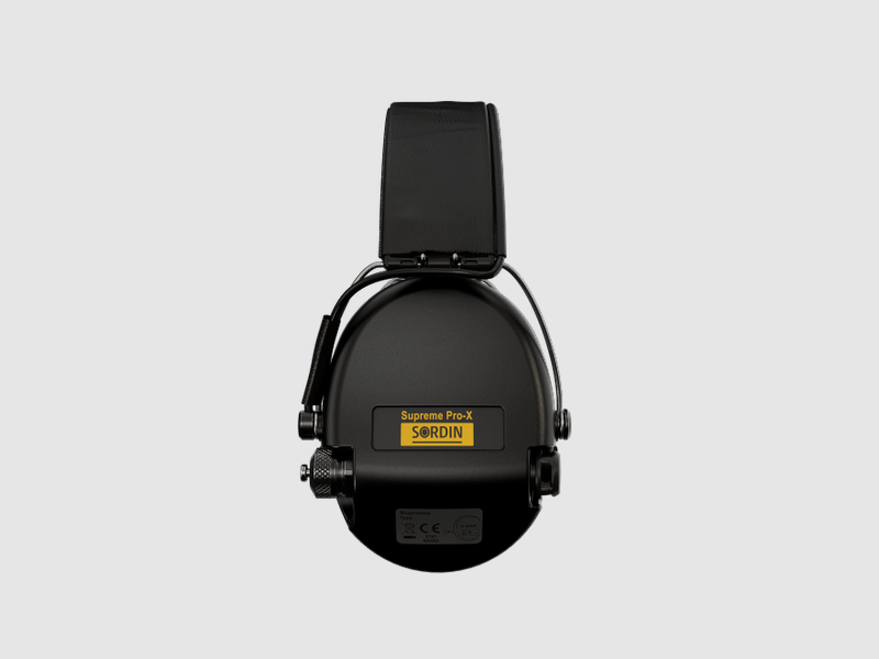 Sordin 75302-X/L-02-S Electronic Hearing Protection Supreme Black Pro X Headband