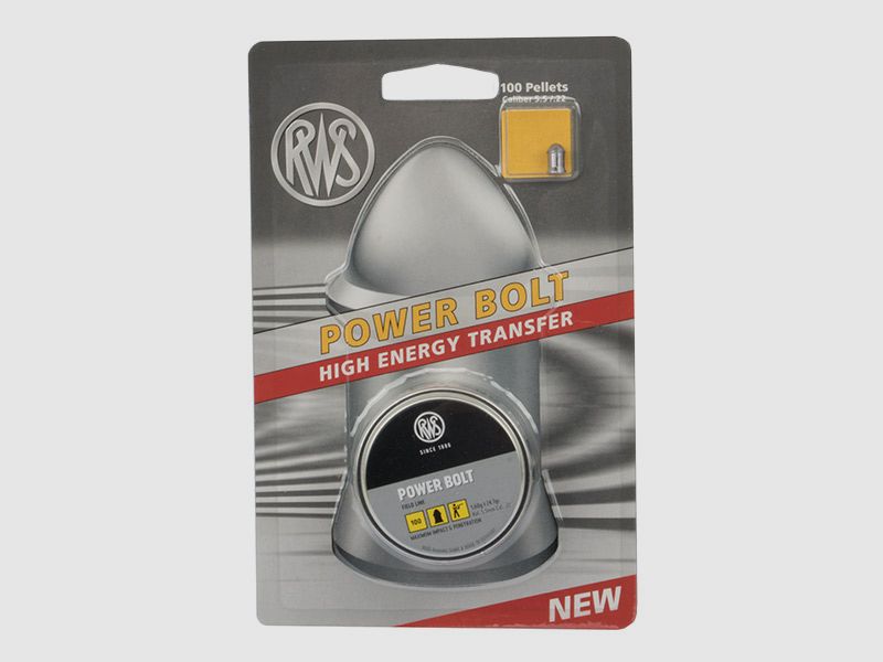 Spitzkopf Jagd Diabolos RWS Power Bolt Field Line Kaliber 5,5 mm 1,6 g glatt 100 StĂĽck