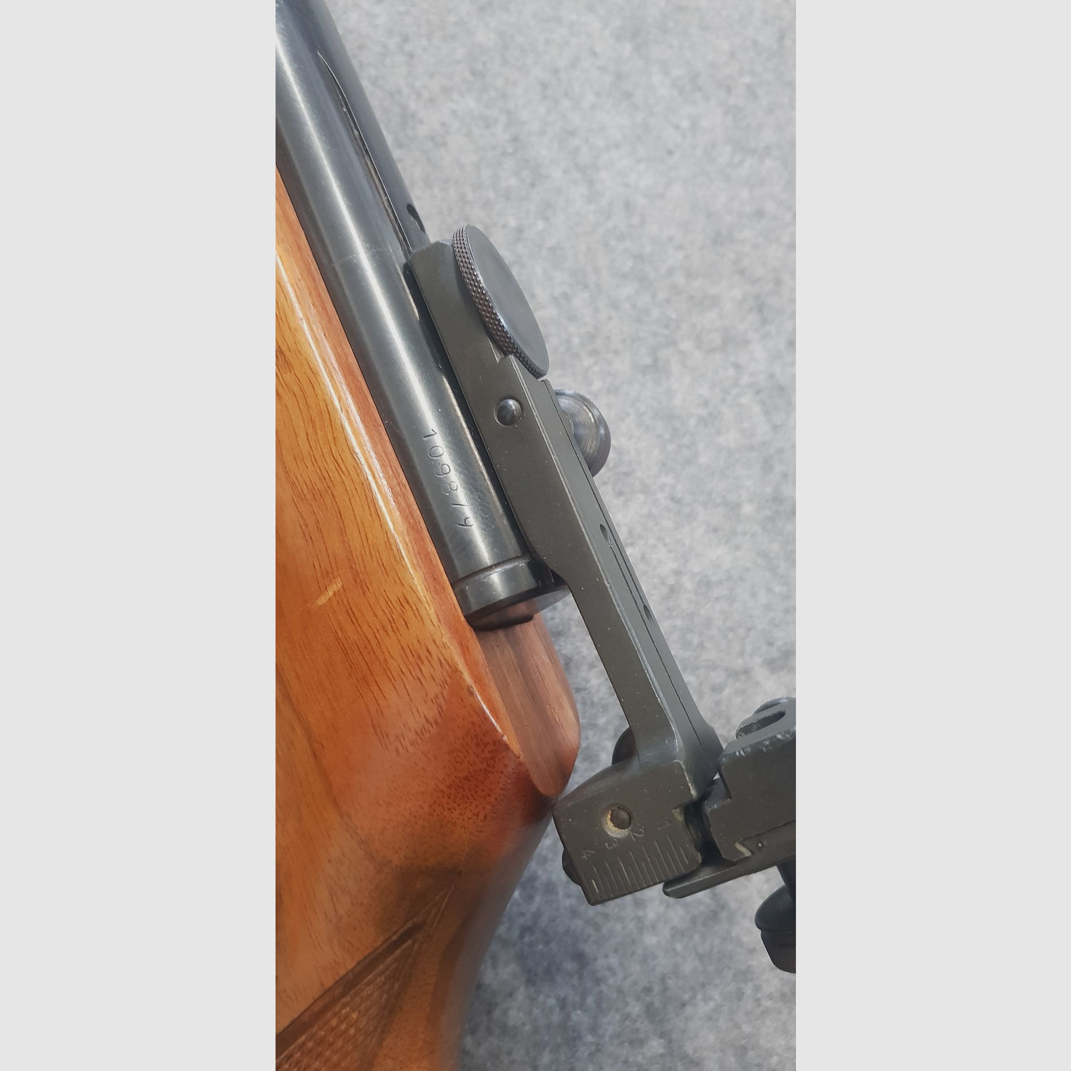 Sehr altes Weihrauch HW55 T  mit Tiroler Walnussschaft Knicker Luftgewehr  ohne F-Zeichen aus den 60iger Jahren cal. 4,5mm Diabolo