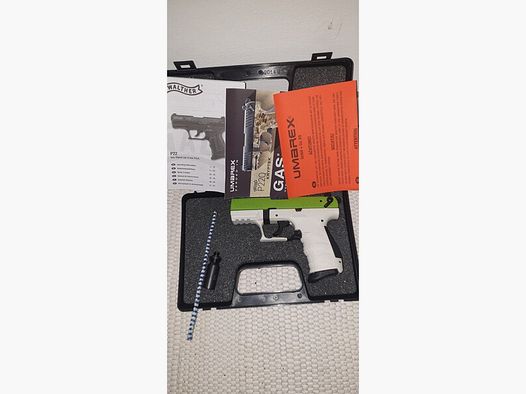 Walther grün weiß Team Edition Green White P22Q P 22 Q P22 9mm PAK Schreckschuss SRS Pistole