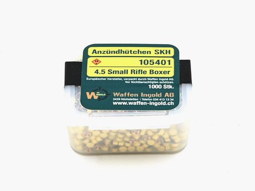 Zapalniki SKH Small Rifle Boxer, 4.5mm, 1.000 szt., Europejski producent