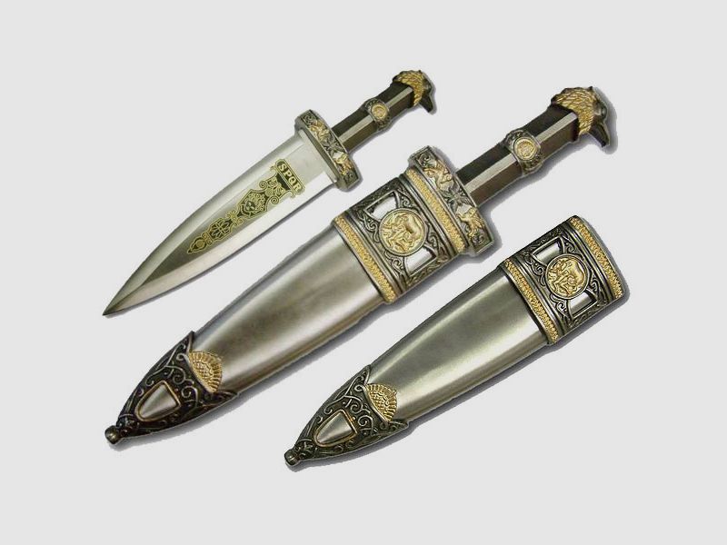 Römischer Dolch inklusive Metallscheide