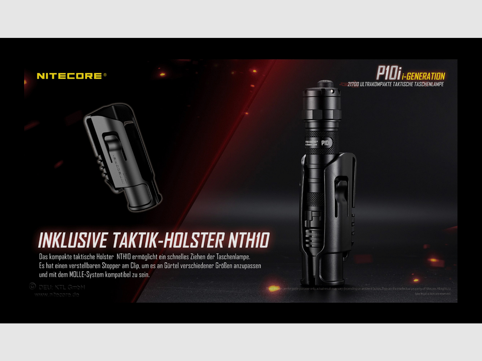 Nitecore P10i tactical LED flashlight 1800 lumens