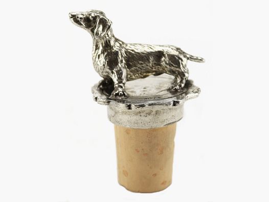 Accessori Lovergreen motivo bassotto con testa sollevata come tappo per bottiglia di vino