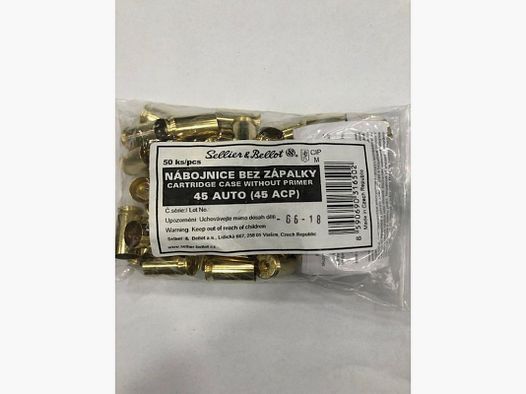 S&B HÜLSEN 45 ACP QT 50 STK