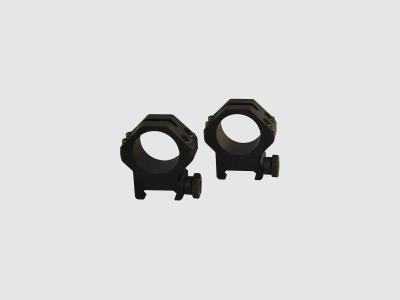 Weaver Tactical 4-Hole Picatinny-Style Rings matte black 30mm high, BH 12.45mm