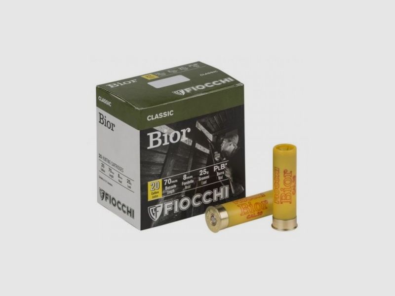 FIOCCHI Patronen BIOR 25 Kal.20 pb.12