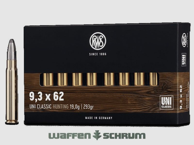 RWS 9,3x62 UNI Classic 19,0g - 293gr