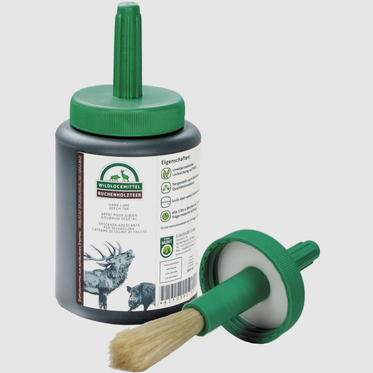 Eurohunt goudron de hêtre 500 ml avec pinceau, image 1 sur 8