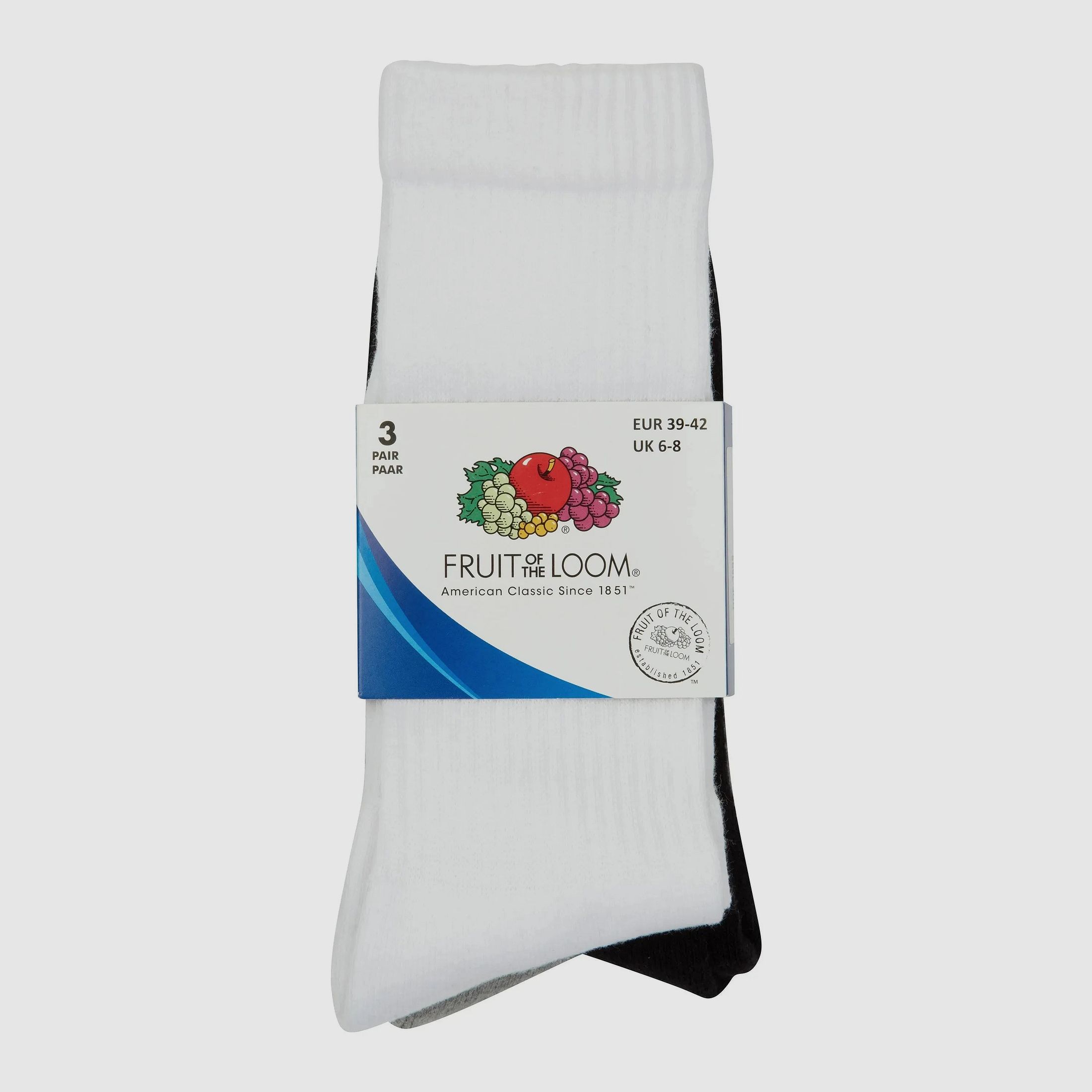 Fruit Of The Loom Fruit of the Loom Sportsocken mehrfarbig 3er Pack