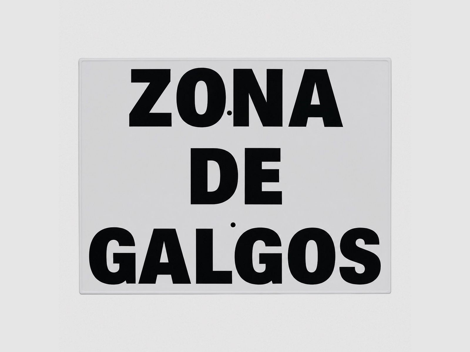 Tafel Zone der Windhunde Spanien 30x20 cm
