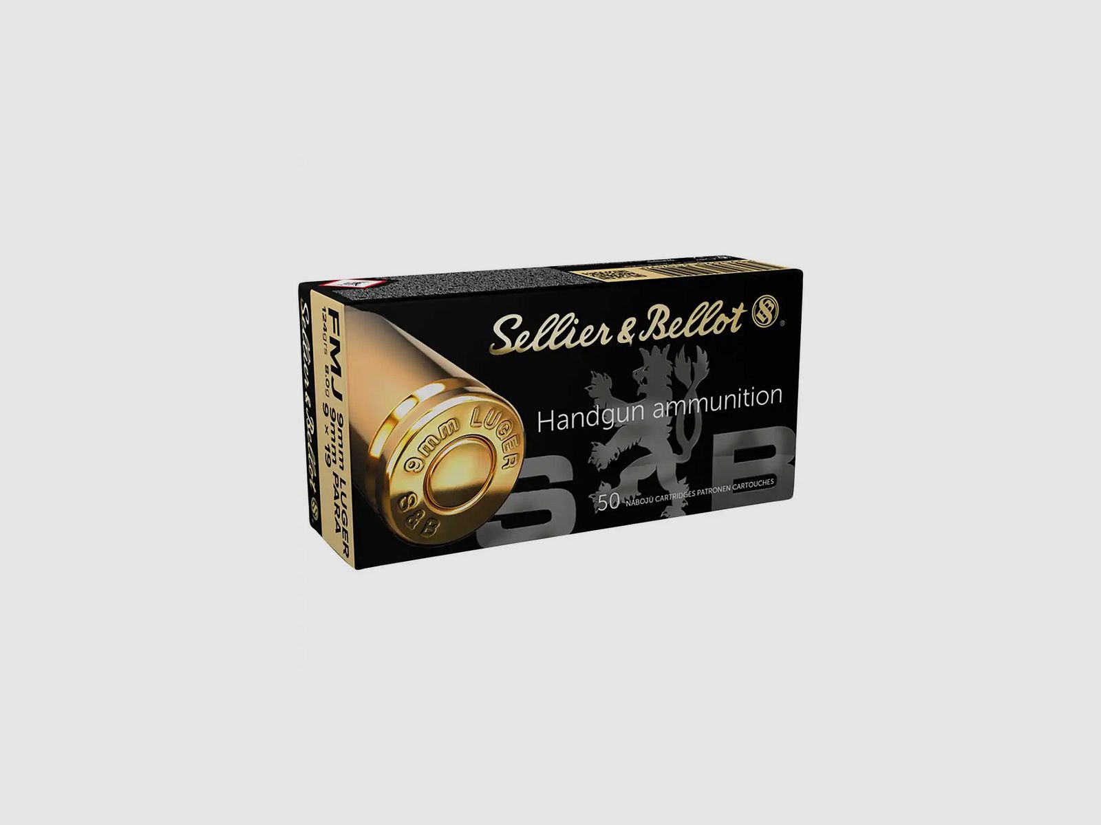 S&B Sellier & Bellot 9mm Luger FMJ 124gr 8,0g
