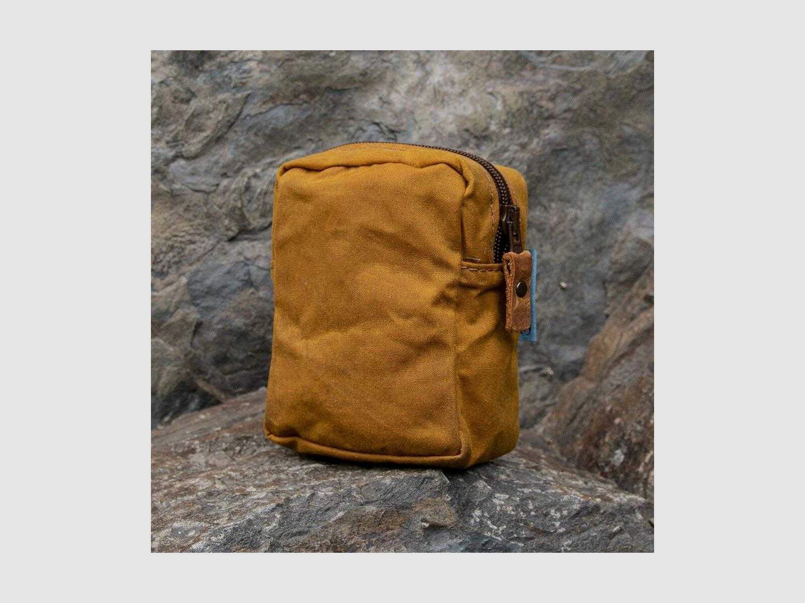 STEINKAUZ Waxcotton RV-Gürteltasche, klein, Safran, Bild 3 von 4