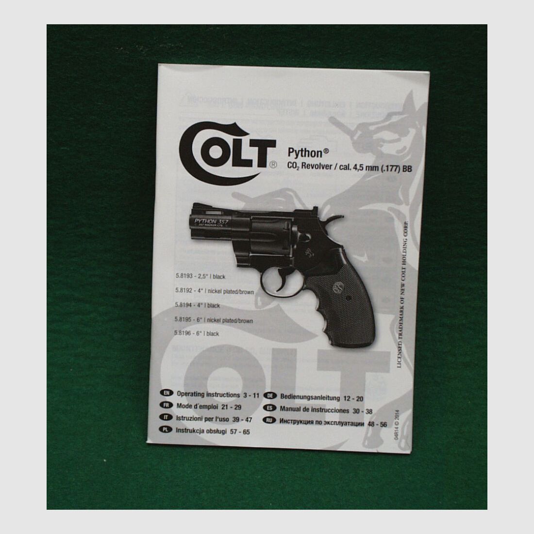 Umarex	 Colt Python .357 Magnum CTG. CO2 Revolver