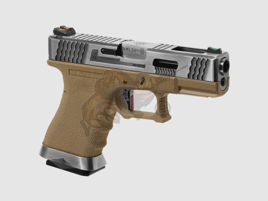 WE Custom 19 Metall Version Dual Tone Desert GBB -F-