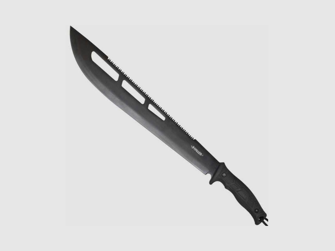 Haller Stahlwaren Machete Buschmesser rostfrei schwarz mit Nylonscheide