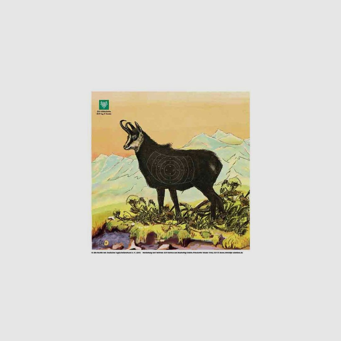 DJV-Luftgewehr-Jagdscheibe Gams à 100