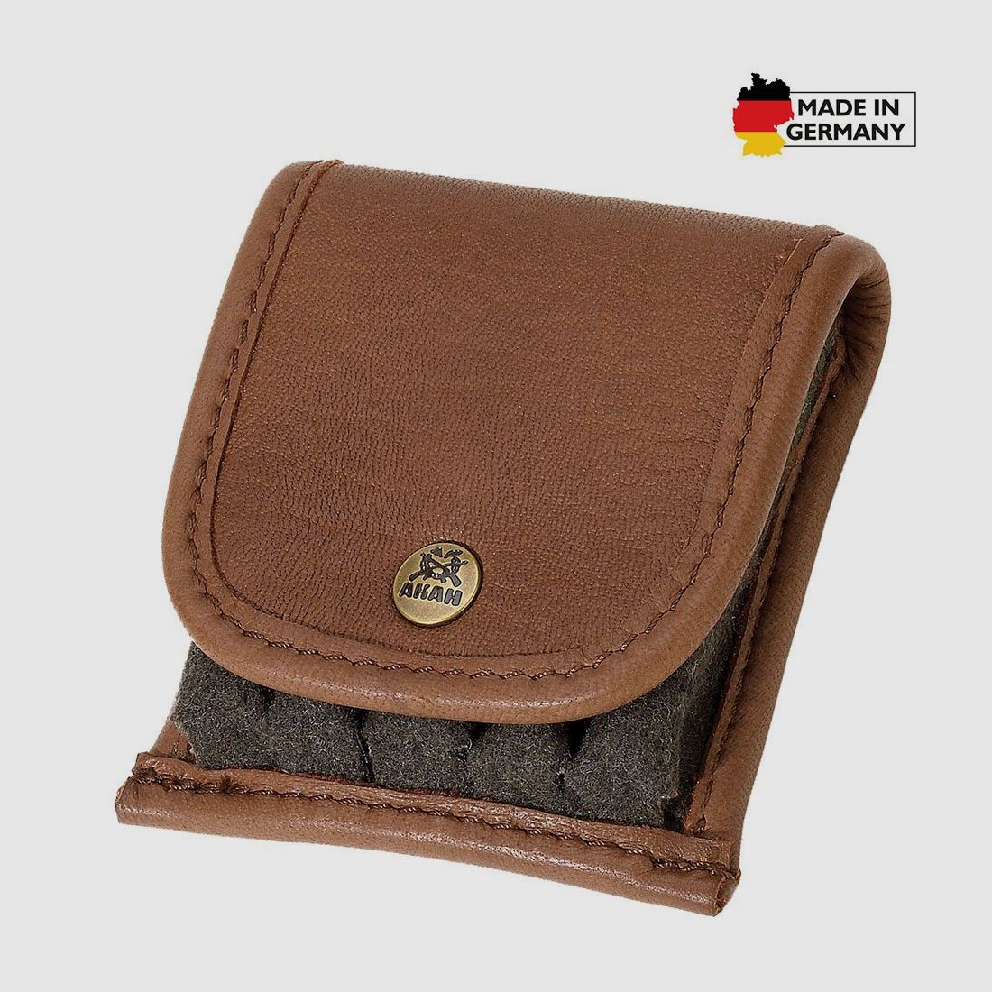 AKAH Patronenetui Elchleder mit Loden