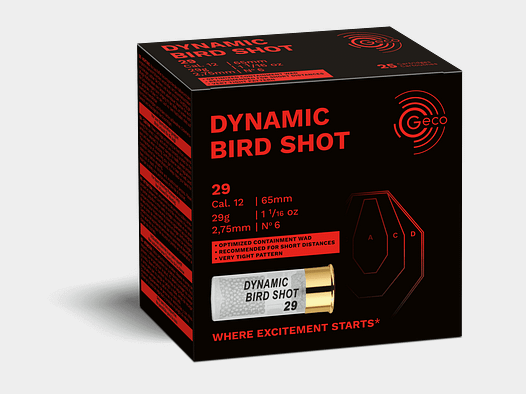 Geco Dynamic Bird Shot 2,75 mm - 12/65 - 25er Pack