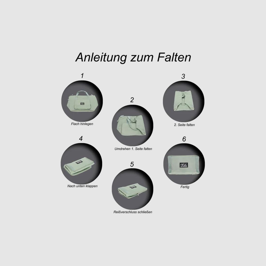 Travel Bag Pastellgrün faltbar